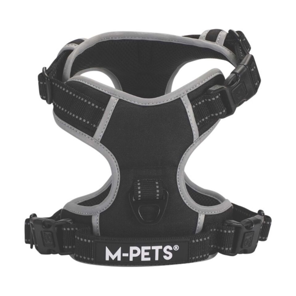 M-PETS HIKING REFLEKTÖRLÜ SOFT SIRT TASMASI BLACK (S)