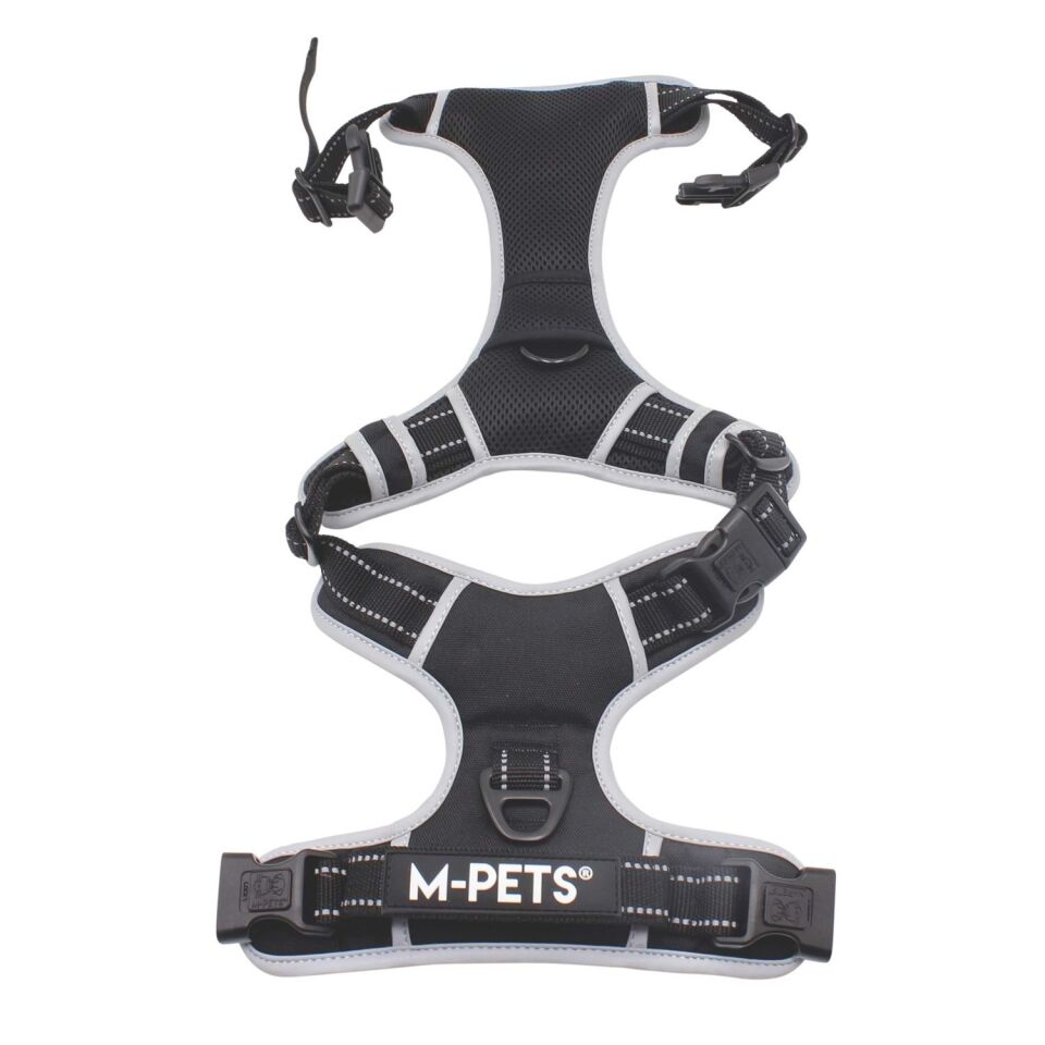 M-PETS HIKING REFLEKTÖRLÜ SOFT SIRT TASMASI BLACK (S)