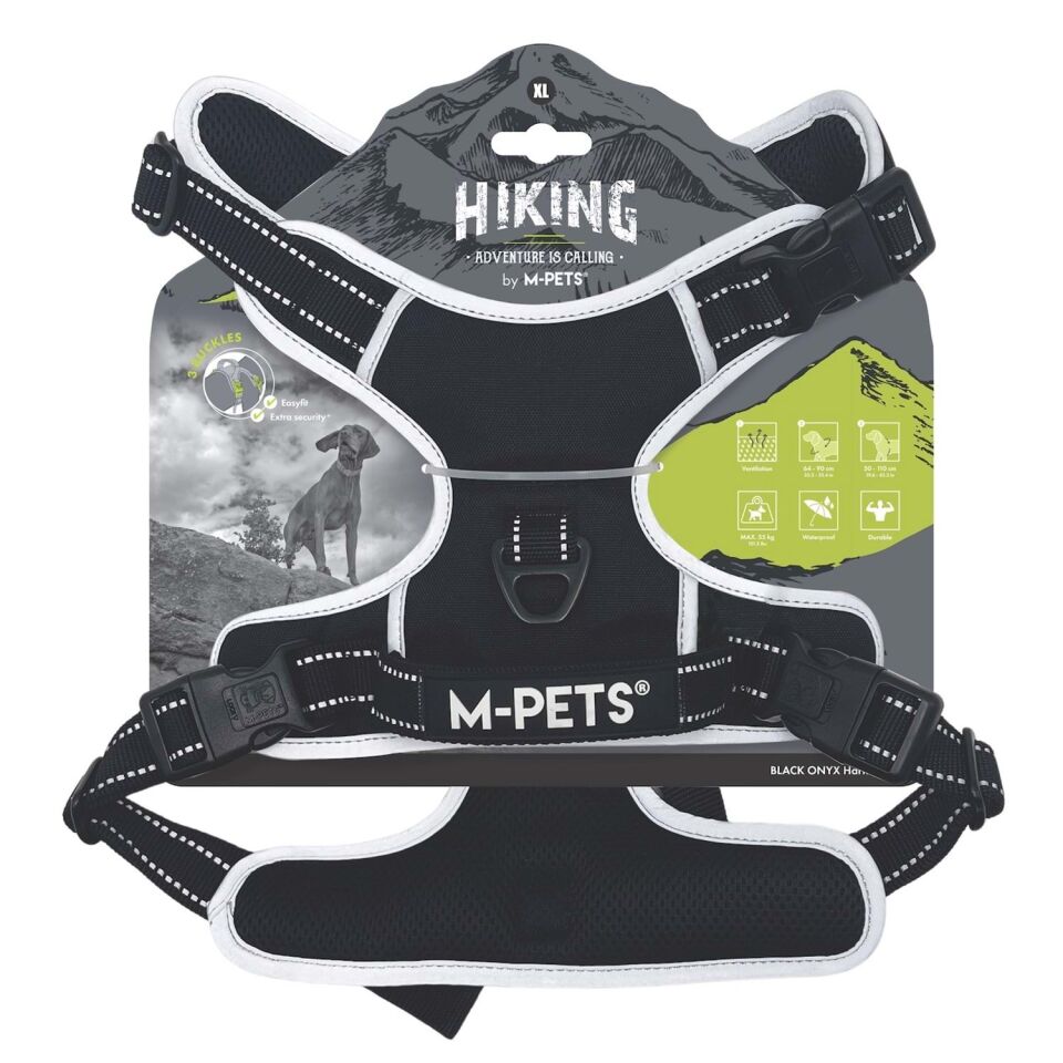 M-PETS HIKING REFLEKTÖRLÜ SOFT SIRT TASMASI BLACK (XL)