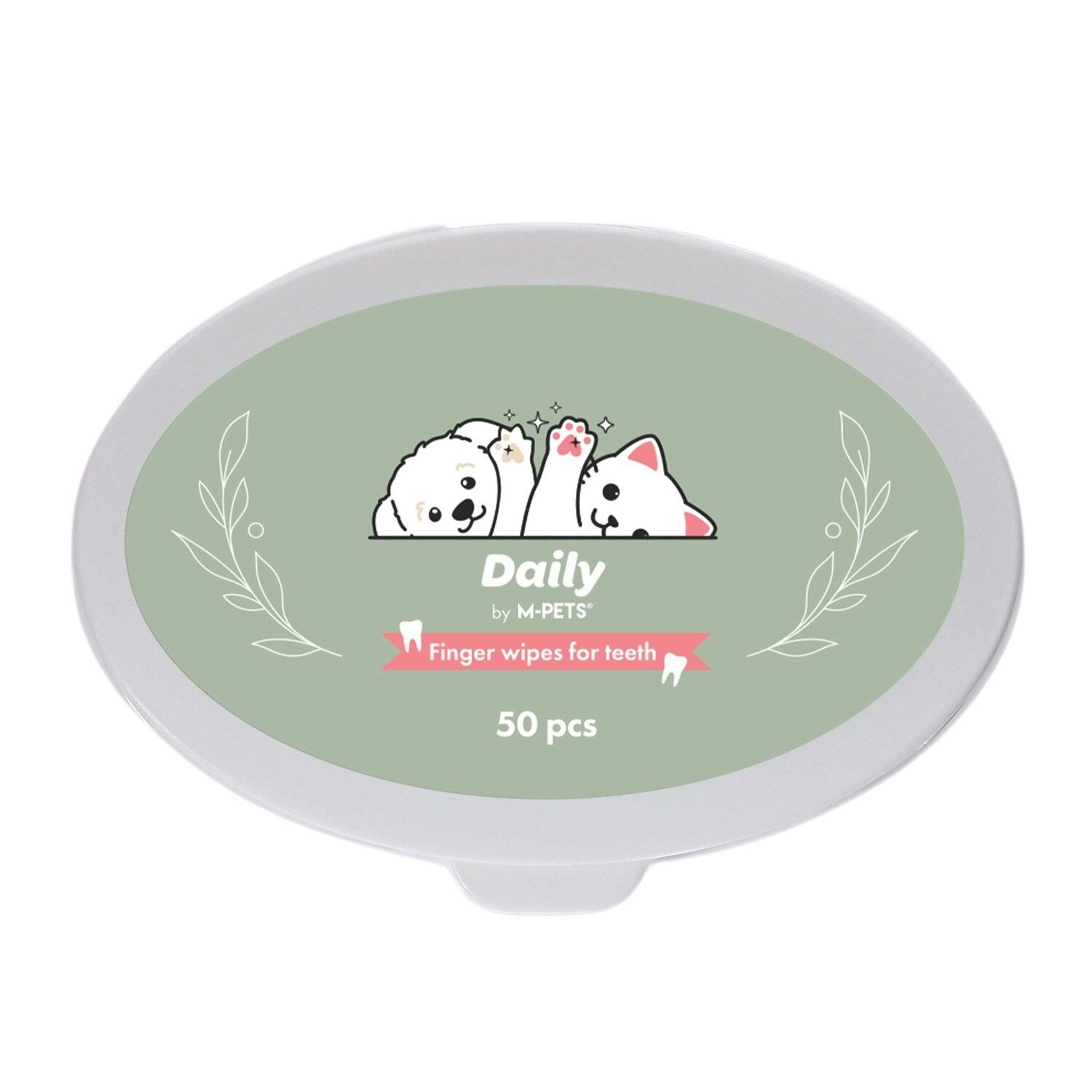 M-PETS DAİLY KEDİ ve KÖPEK DİŞ TEMİZLİĞİ İÇİN PARMAK PEDİ 50Lİ