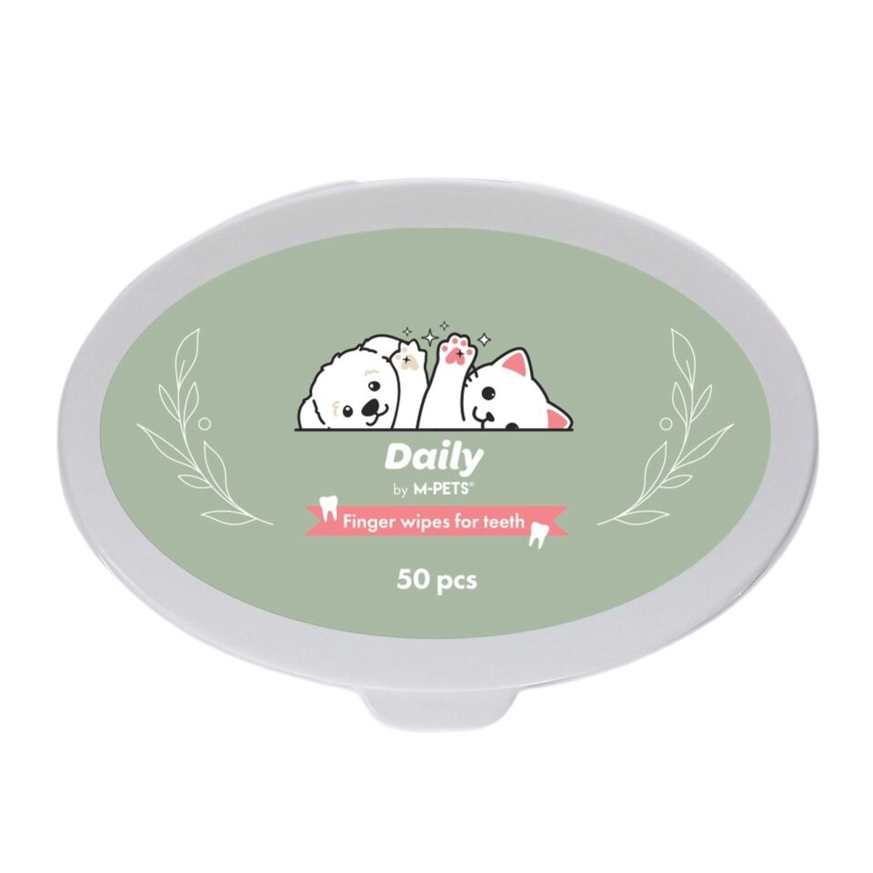 M-PETS DAİLY KEDİ ve KÖPEK DİŞ TEMİZLİĞİ İÇİN PARMAK PEDİ 50Lİ