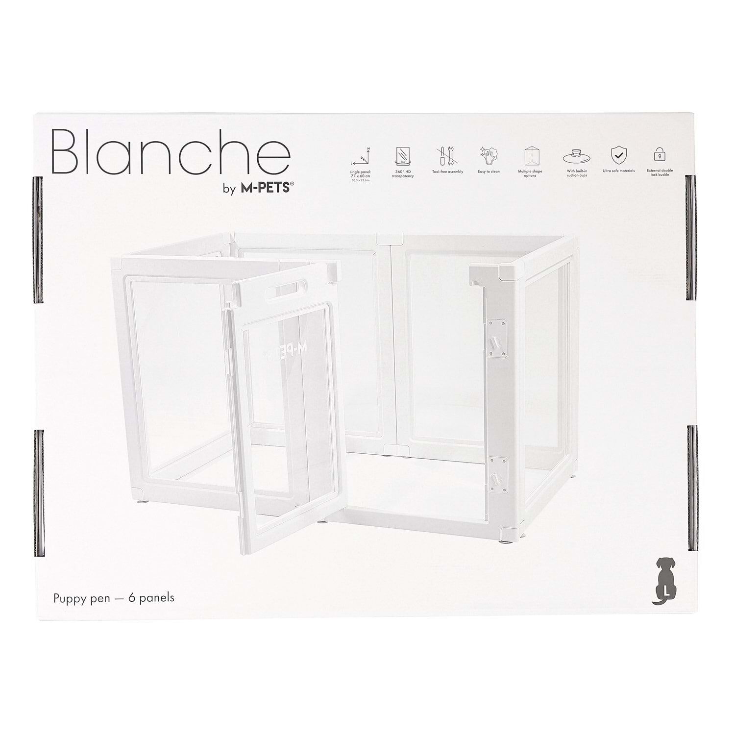 M-PETS BLANCHE OYUN ÇİTİ 6 PANEL (L) WHİTE