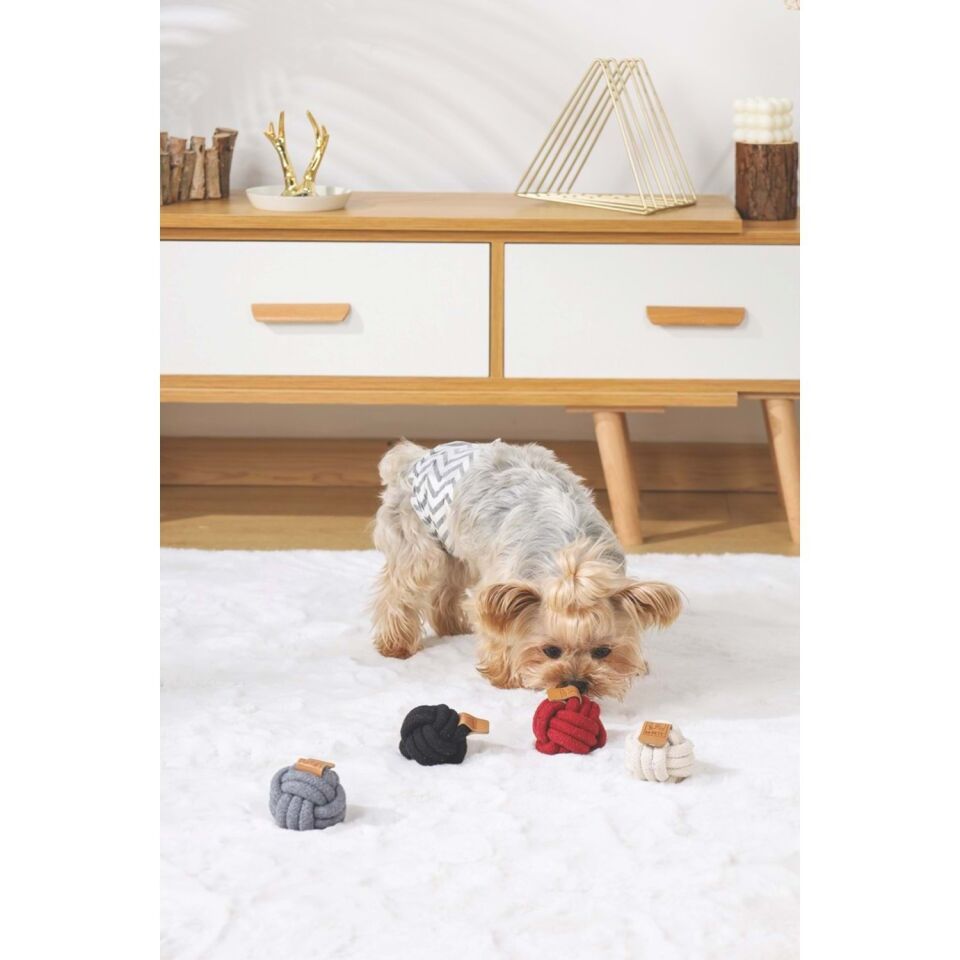 M-PETS COTO RED BALL 6,5CM ÖRGÜ TOP OYUNCAK