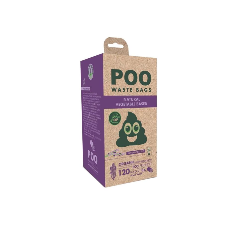 M-PETS POO DIŞKI POŞETİ 15 YAPRAK LAVANTA KOKULU 8Lİ PAKET