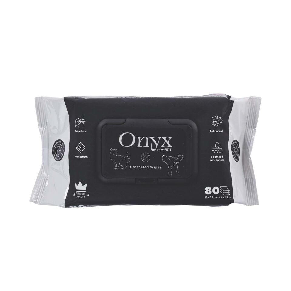 M-PETS ONYX KOKUSUZ KEDİ ve KÖPEKLER İÇİN TEMİZLEME MENDİLİ 80Lİ