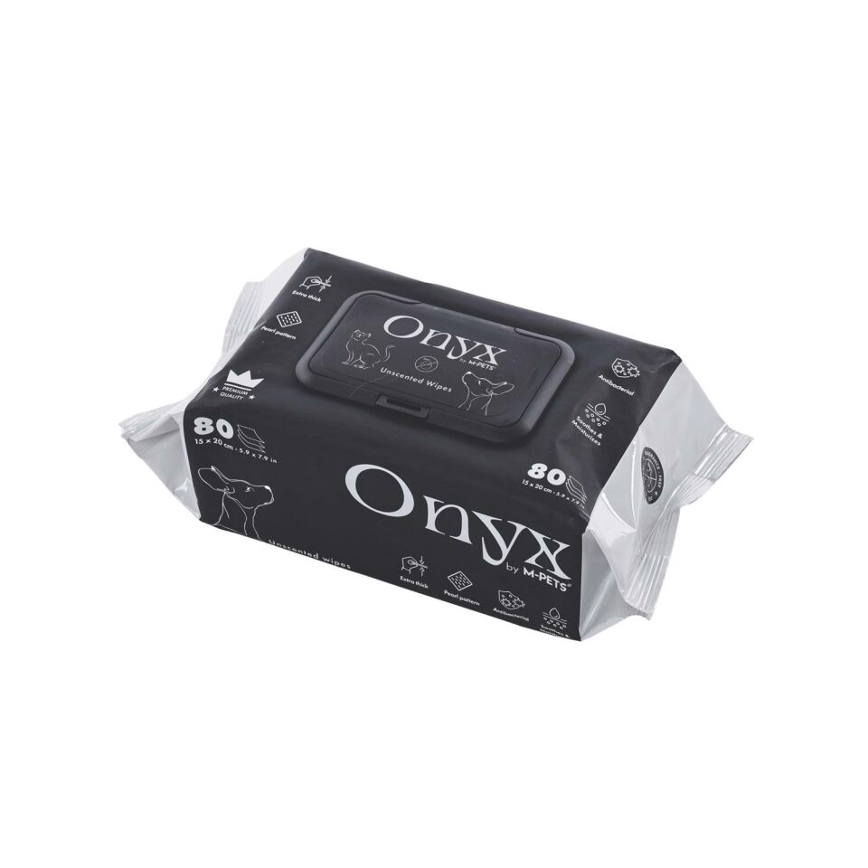 M-PETS ONYX KOKUSUZ KEDİ ve KÖPEKLER İÇİN TEMİZLEME MENDİLİ 80Lİ