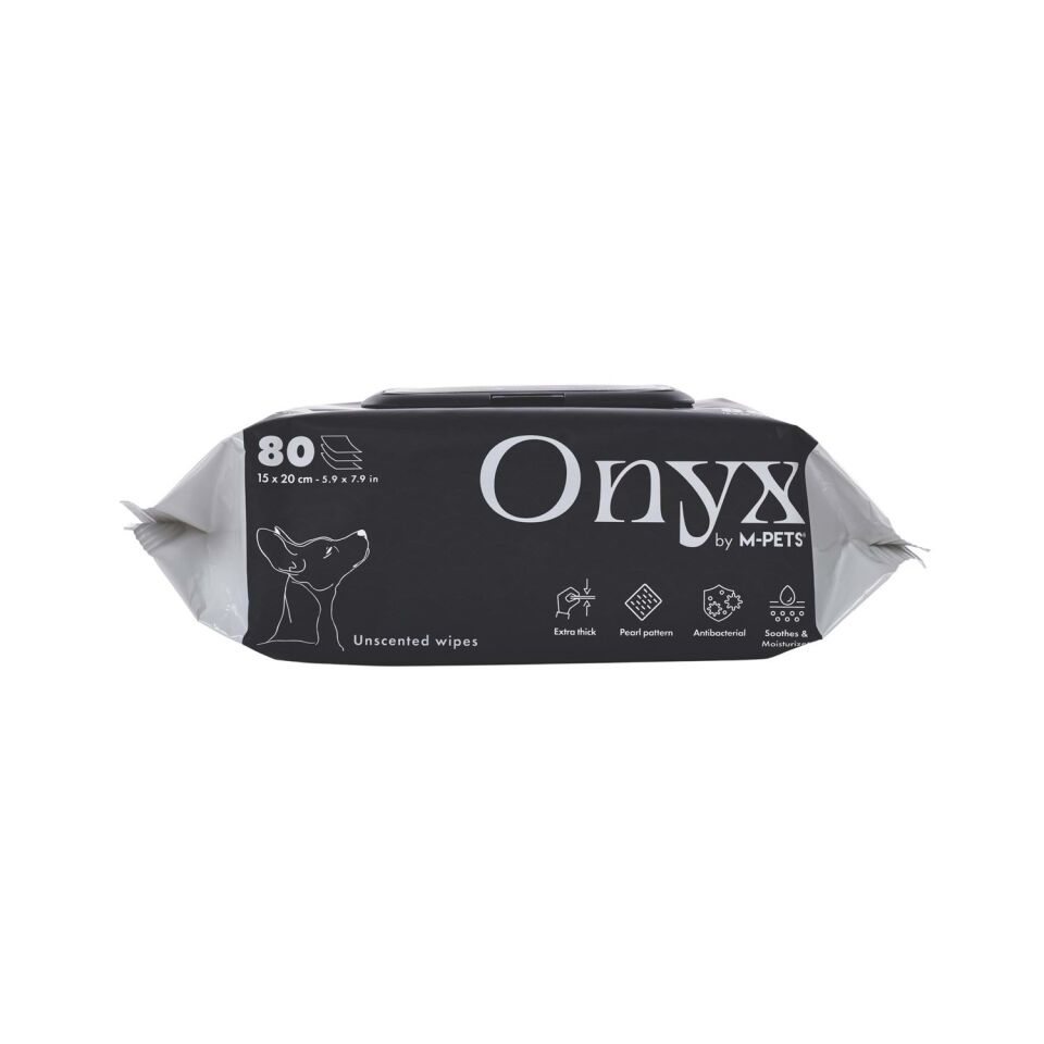 M-PETS ONYX KOKUSUZ KEDİ ve KÖPEKLER İÇİN TEMİZLEME MENDİLİ 80Lİ