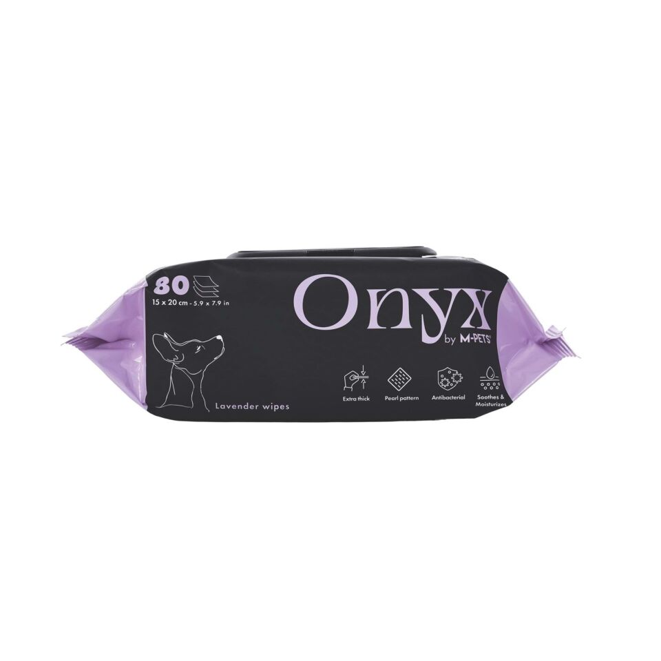 M-PETS ONYX LAVANTA KOKULU KEDİ ve KÖPEKLER İÇİN TEMİZLEME MENDİLİ 80Lİ