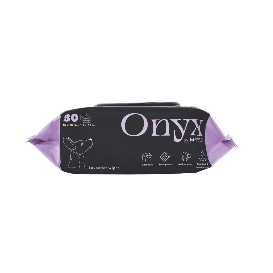 M-PETS ONYX LAVANTA KOKULU KEDİ ve KÖPEKLER İÇİN TEMİZLEME MENDİLİ 80Lİ