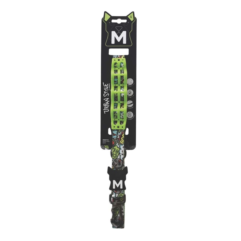 M-PETS URBAN STYLE FREESTYLE MULTİCOLOR ŞOK EMİCİ GEZDİRME TASMA (M)
