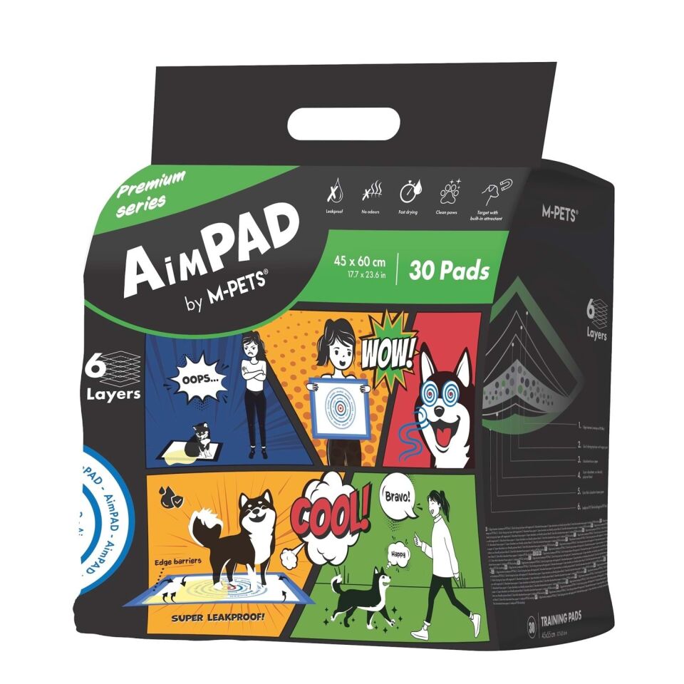 M-PETS AİMPAD ÇİŞ EĞİTİM PEDİ 45X60CM 30LU