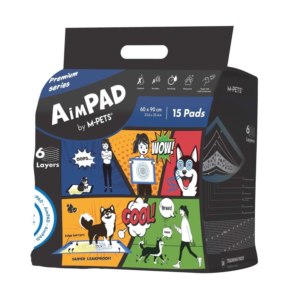 M-PETS AİMPAD ÇİŞ EĞİTİM PEDİ 60X90CM 15Lİ