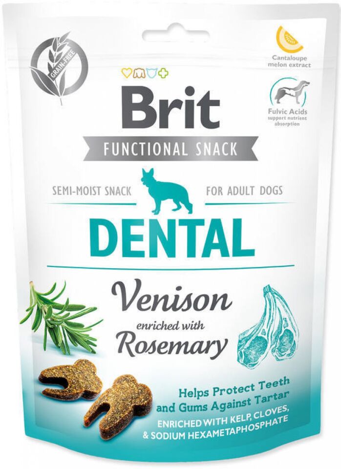 BRIT CARE DOG FUNCT. SNACK DENTAL VENISON 150G