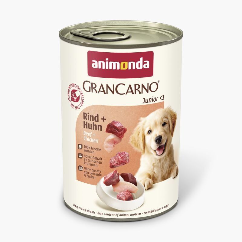 ANİMONDA GRANCARNO SIĞIRLI VE TAVUKLU YETİŞKİN KÖPEK KONSERVESİ 400 GR