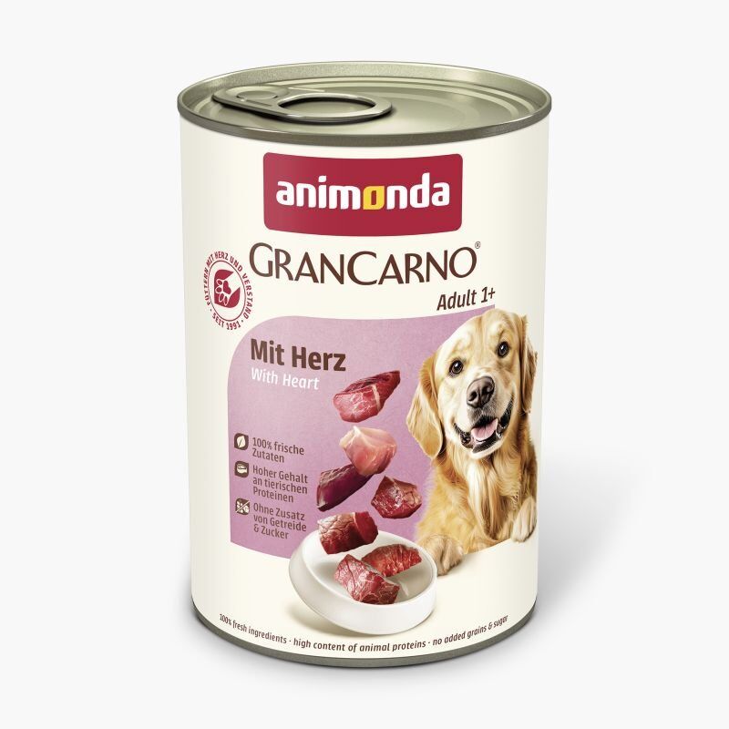 ANİMONDA GRANCARNO YÜREKLİ YETİŞKİN KÖPEK KONSERVESİ 400 GR