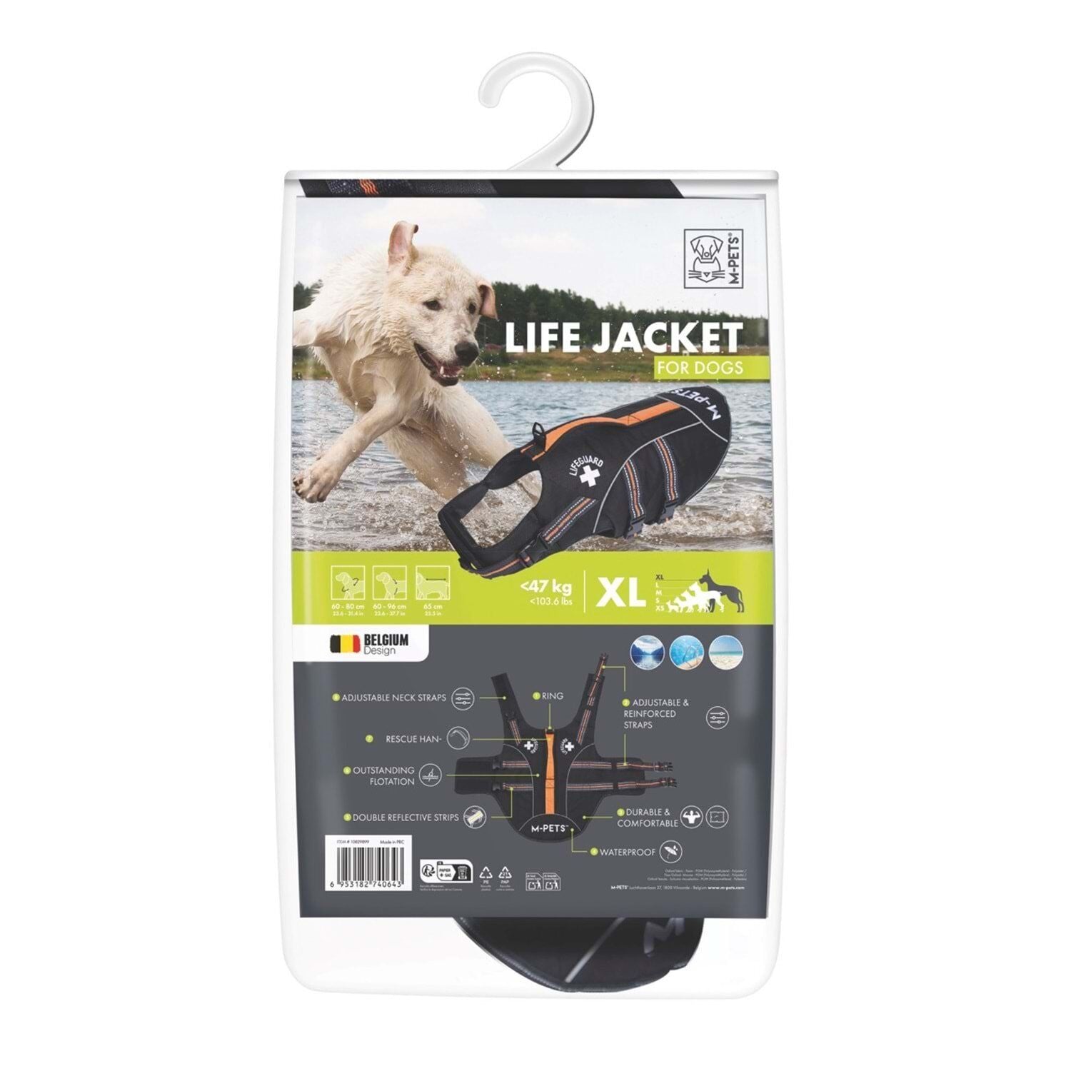 M-PETS LIFE JACKET KÖPEKLER İÇİN CAN YELEĞİ (XL)