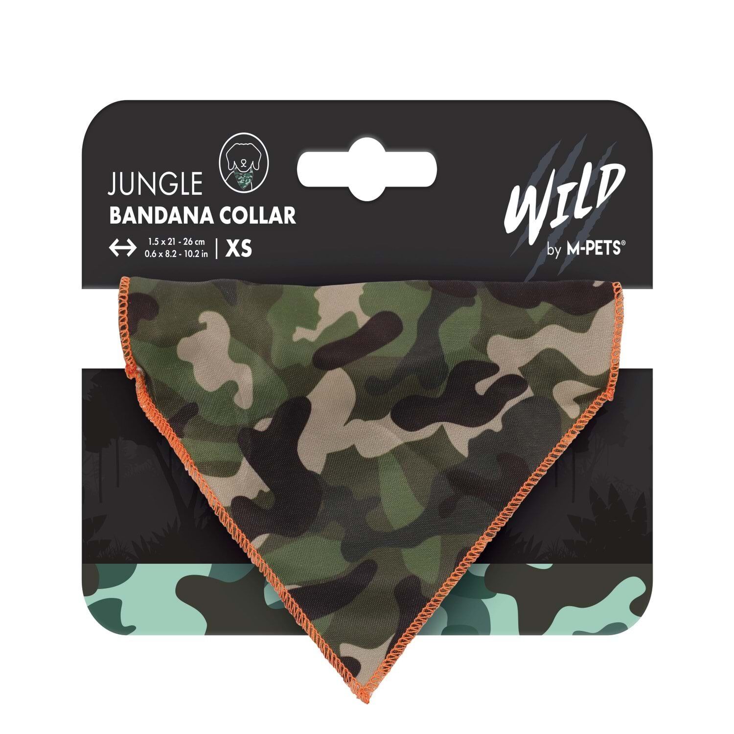 M-PETS WILD JUNGLE BANDANA COLLAR (S)