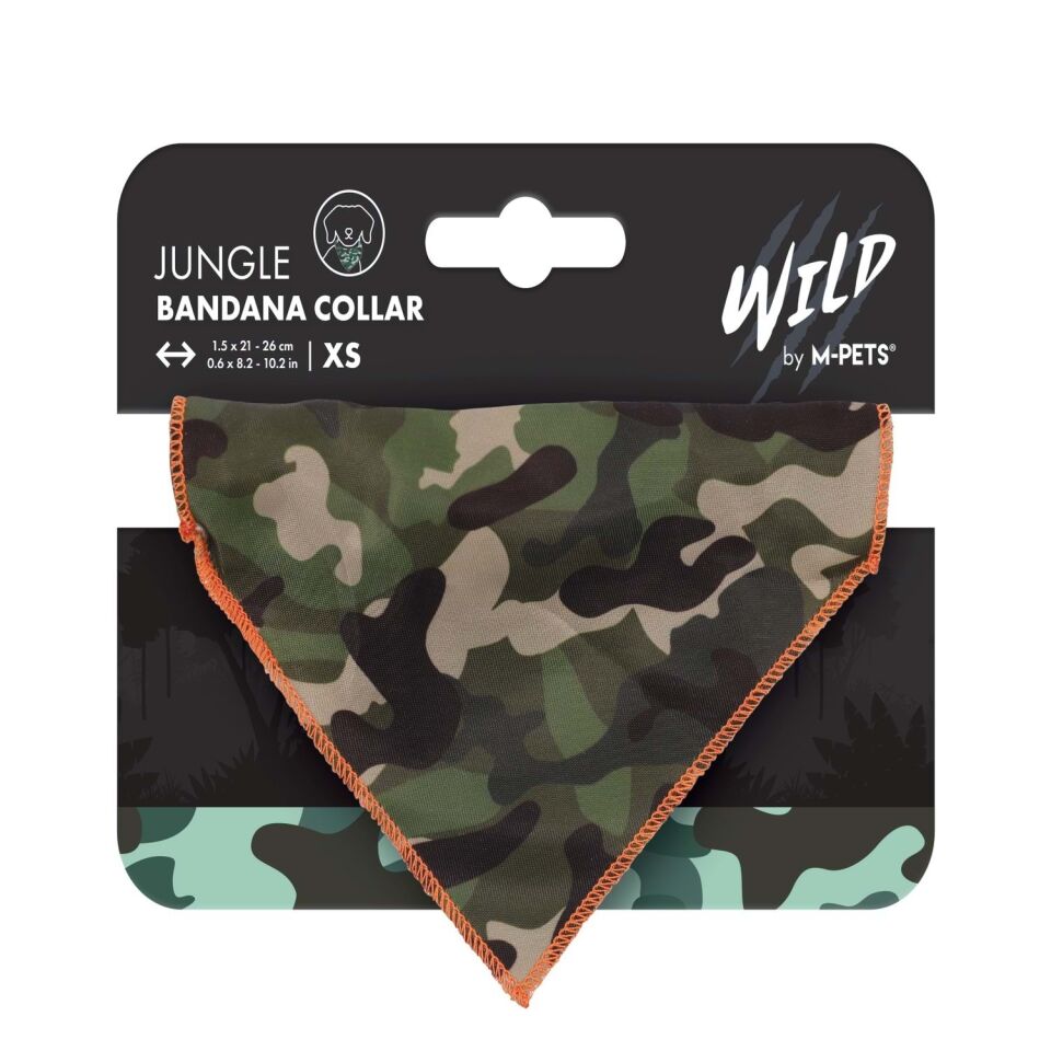 M-PETS WILD JUNGLE BANDANA COLLAR (S)