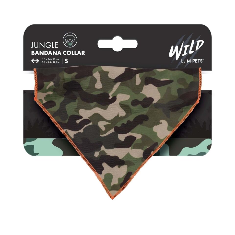 M-PETS WILD JUNGLE BANDANA COLLAR (S)