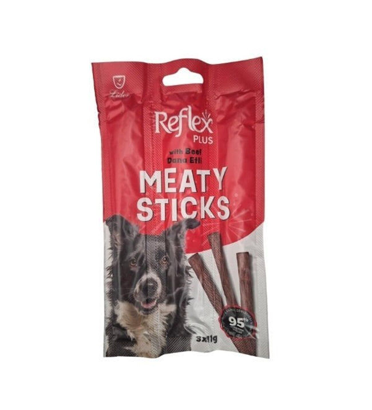 REFLEX PLUS BİFTEKLİ ÇUBUK YETİŞKİN KÖPEK ÖDÜL MAMASI 3*11 GR