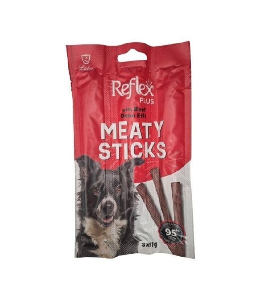 REFLEX PLUS BİFTEKLİ ÇUBUK YETİŞKİN KÖPEK ÖDÜL MAMASI 3*11 GR