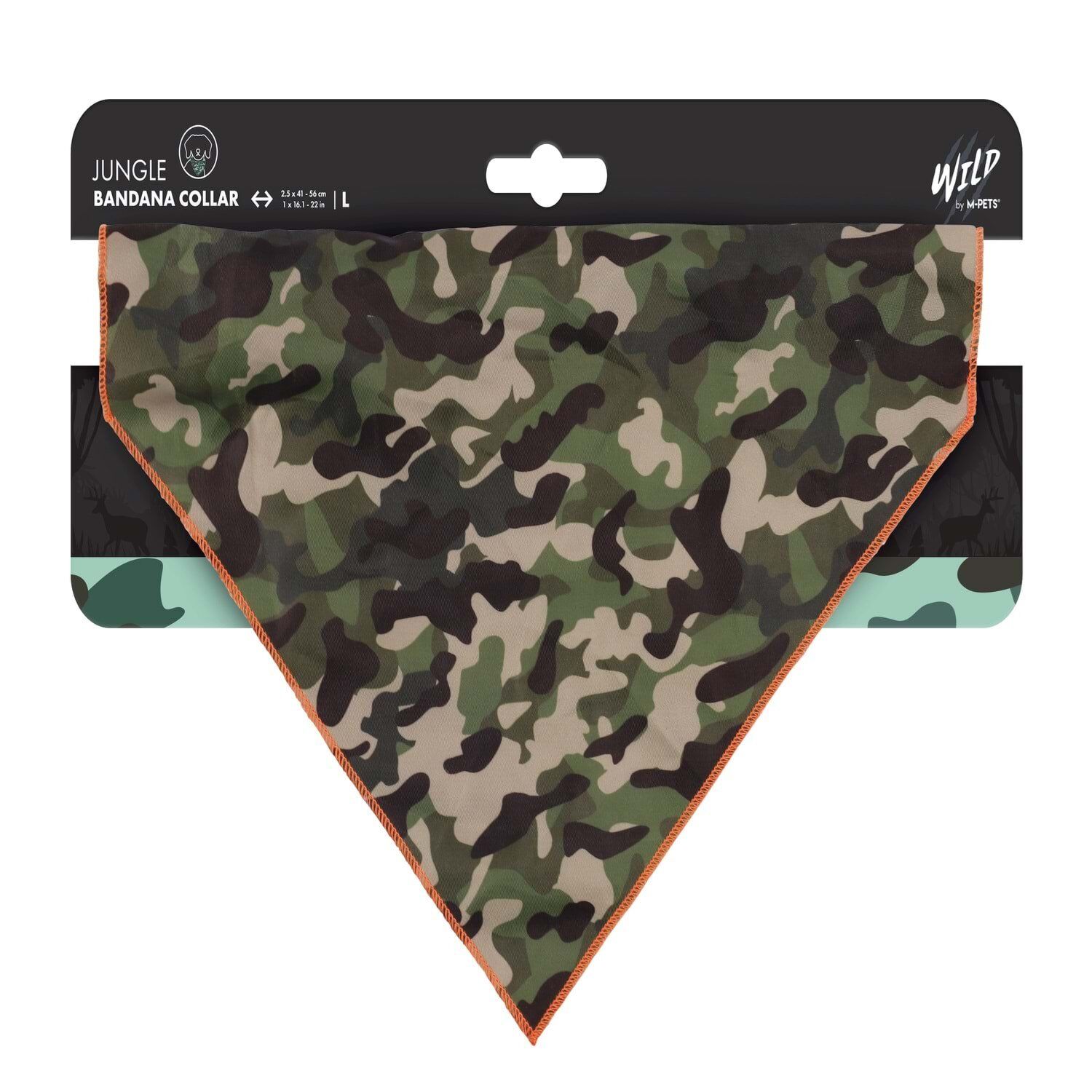 M-PETS WILD JUNGLE BANDANA COLLAR (L)