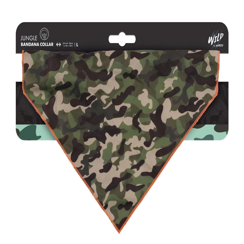 M-PETS WILD JUNGLE BANDANA COLLAR (L)