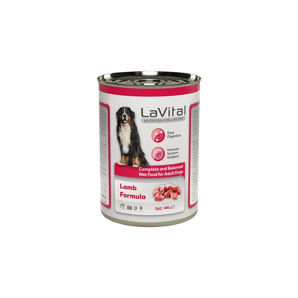LAVİTAL YETİŞKİN YAŞ KÖPEK MAMASI (ADULT) KUZU ETLİ 400 GR