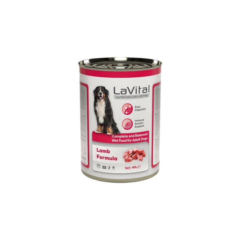 LAVİTAL YETİŞKİN YAŞ KÖPEK MAMASI (ADULT) KUZU ETLİ 400 GR