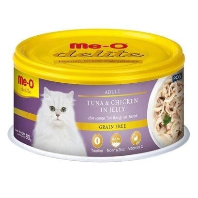 ME-O DELITE YETISKIN KEDI YAS MAMASI JOLE ICINDE TON BALIK TAVUK ETLI 80 G