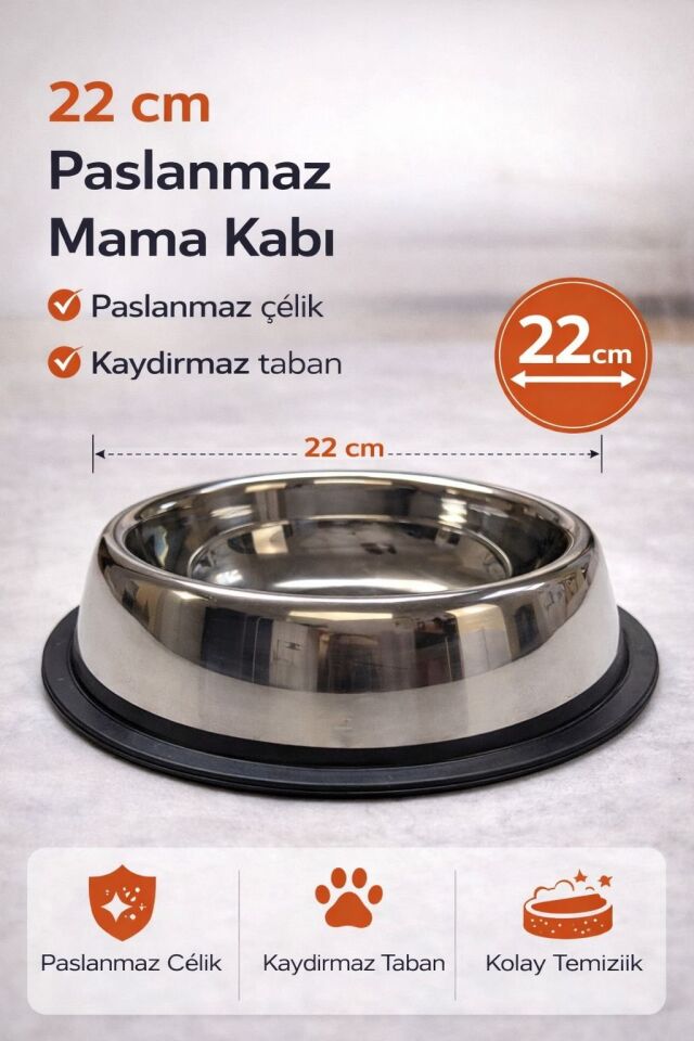 NUNBELL ÇELİK MAMA KABI OVAL 22cm
