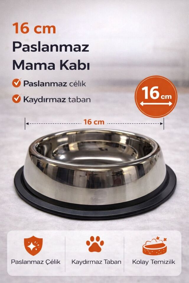 NUNBELL ÇELİK MAMA KABI OVAL 16cm