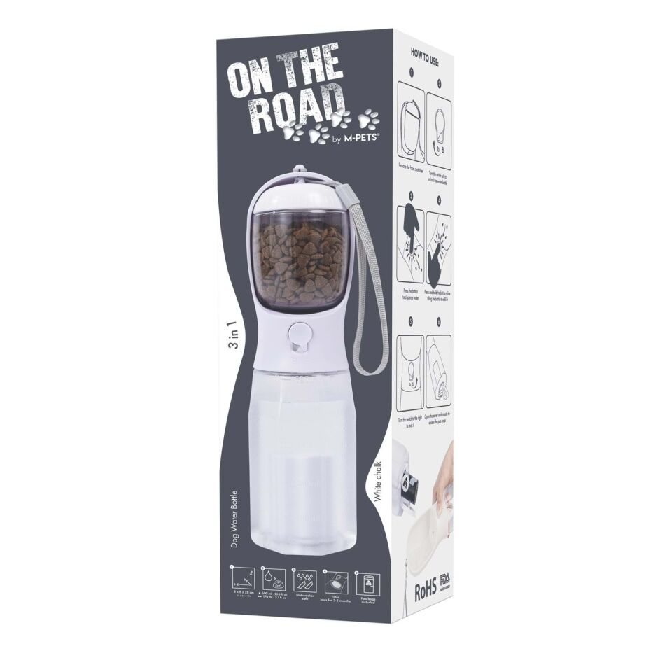 10554699 M-PETS ON THE ROAD 3İN1 KÖPEK SEYAHAT SULUĞU 600ML PİNK
