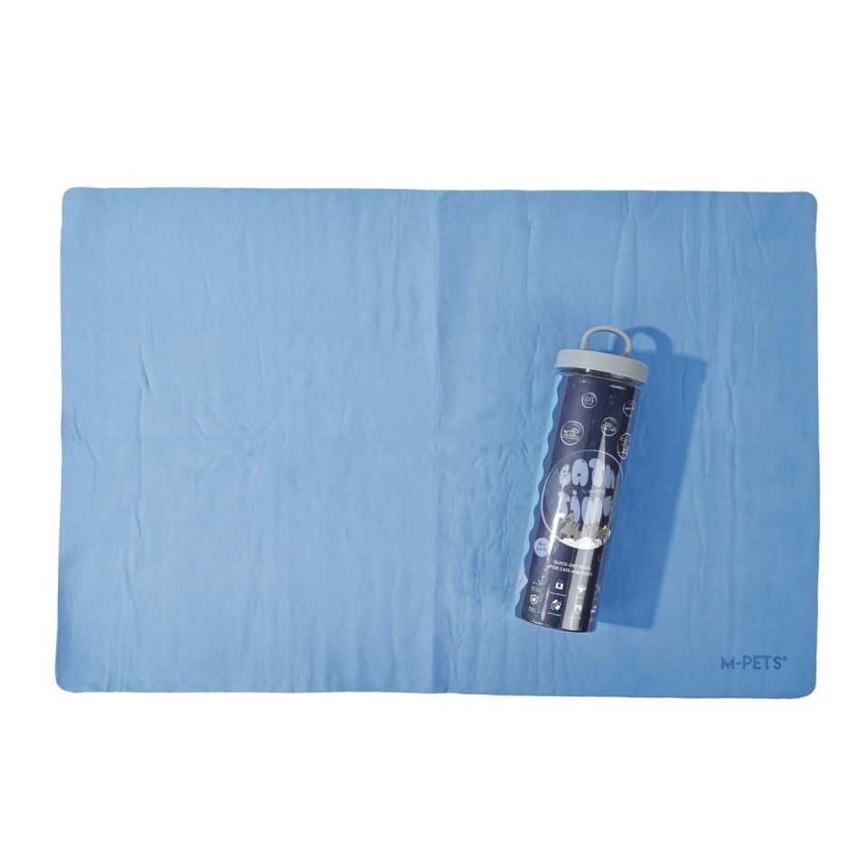 60106117 M-PETS BATHTIME KEDİ ve KÖPEKLER İÇİN HIZLI KURUYAN HAVLU BLUE
