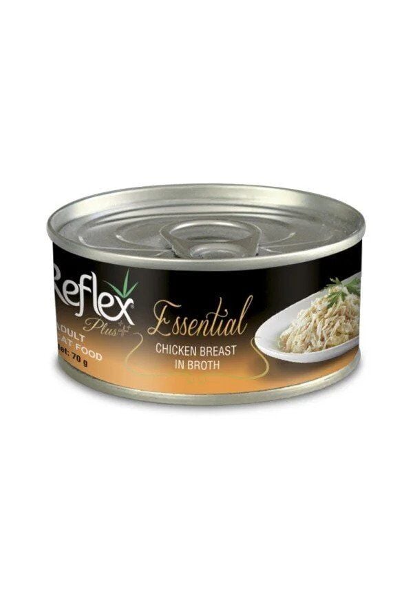 REFLEX PLUS ESSENTIAL KEDİ TAVUK GÖĞÜSLÜ ET SUYU İÇİNDE 70 GR