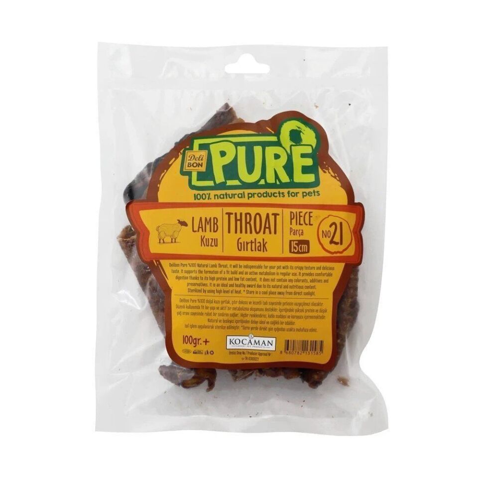 DELİBON KUZU GIRTLAĞI KÖPEK ÖDÜL MAMASI 100 GR