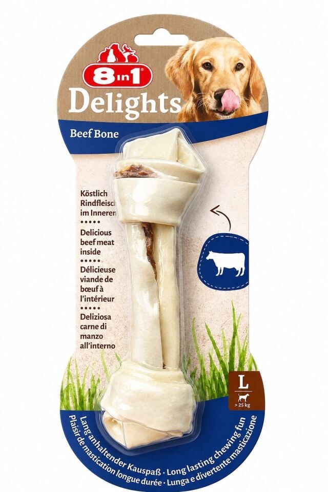 8IN1 DELİGHTS BONE KÖPEK ÖDÜL KEMİĞİ SIĞIR ETLİ L 85 GR
