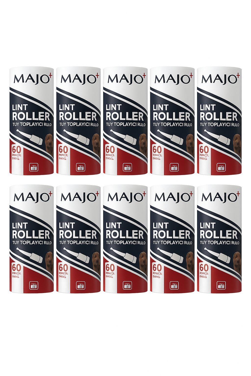Majo Tüy Toplayıcı 10 Yedek Rulo 10cm 60 Yaprak 10*60=600 Yaprak