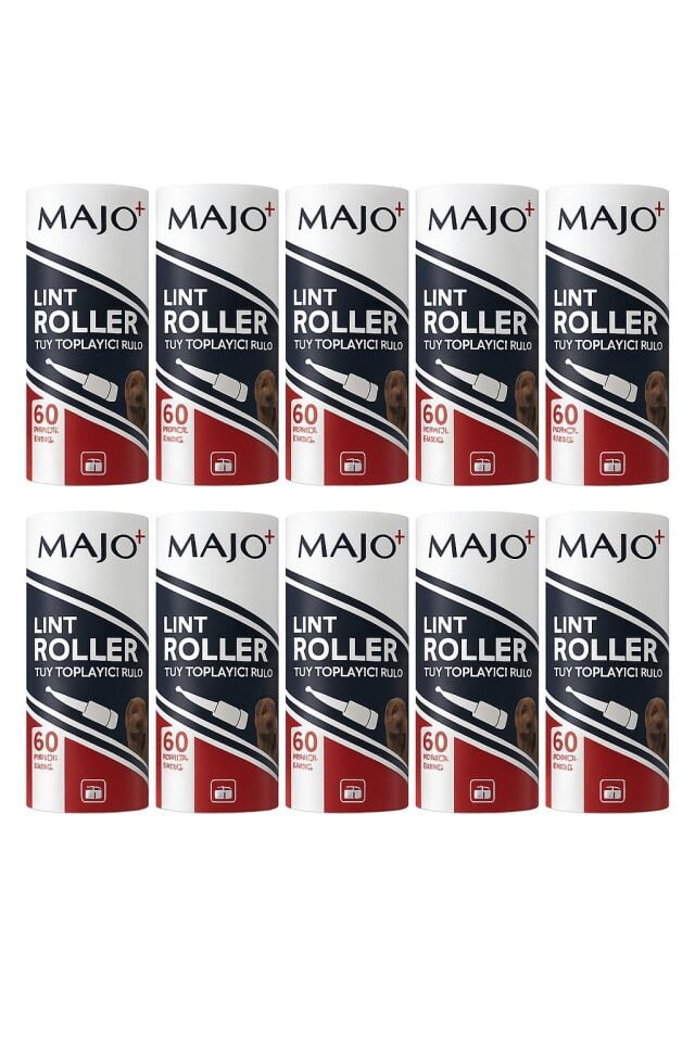 Majo Tüy Toplayıcı 10 Yedek Rulo 10cm 60 Yaprak 10*60=600 Yaprak