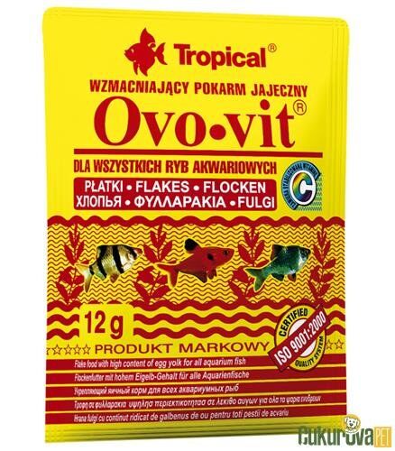 Tropical Ovo-Vit Yumurta Sarılı Vitaminli Pul Balık Yemi 50 Ml 12 Gr