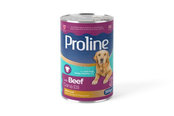 PROLİNE PATE İÇİNDE ET PARÇACIKLI DANA ETLİ YETİŞKİN KÖPEK MAMASI 395 G