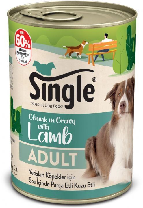 SİNGLE KUZU ETLİ KÖPEK KONSERVE 400GR