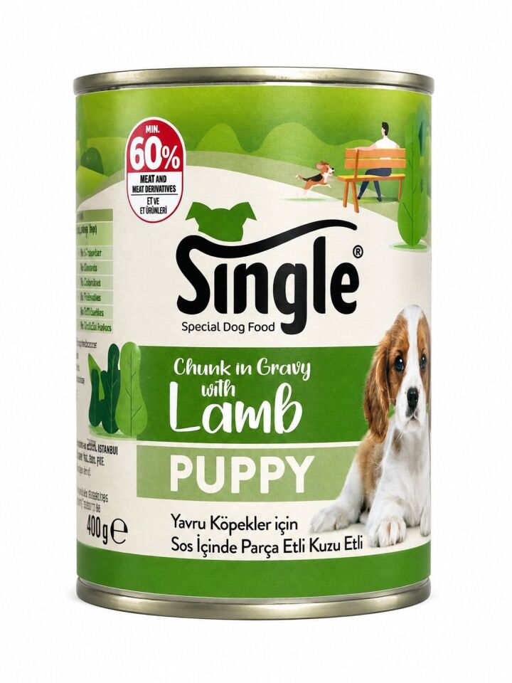 SİNGLE PUPPY KUZU ETLİ KONSERVE 400GR