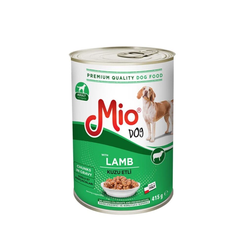 MİO KONSERVE KÖPEK KUZU ETLİ 415 GR