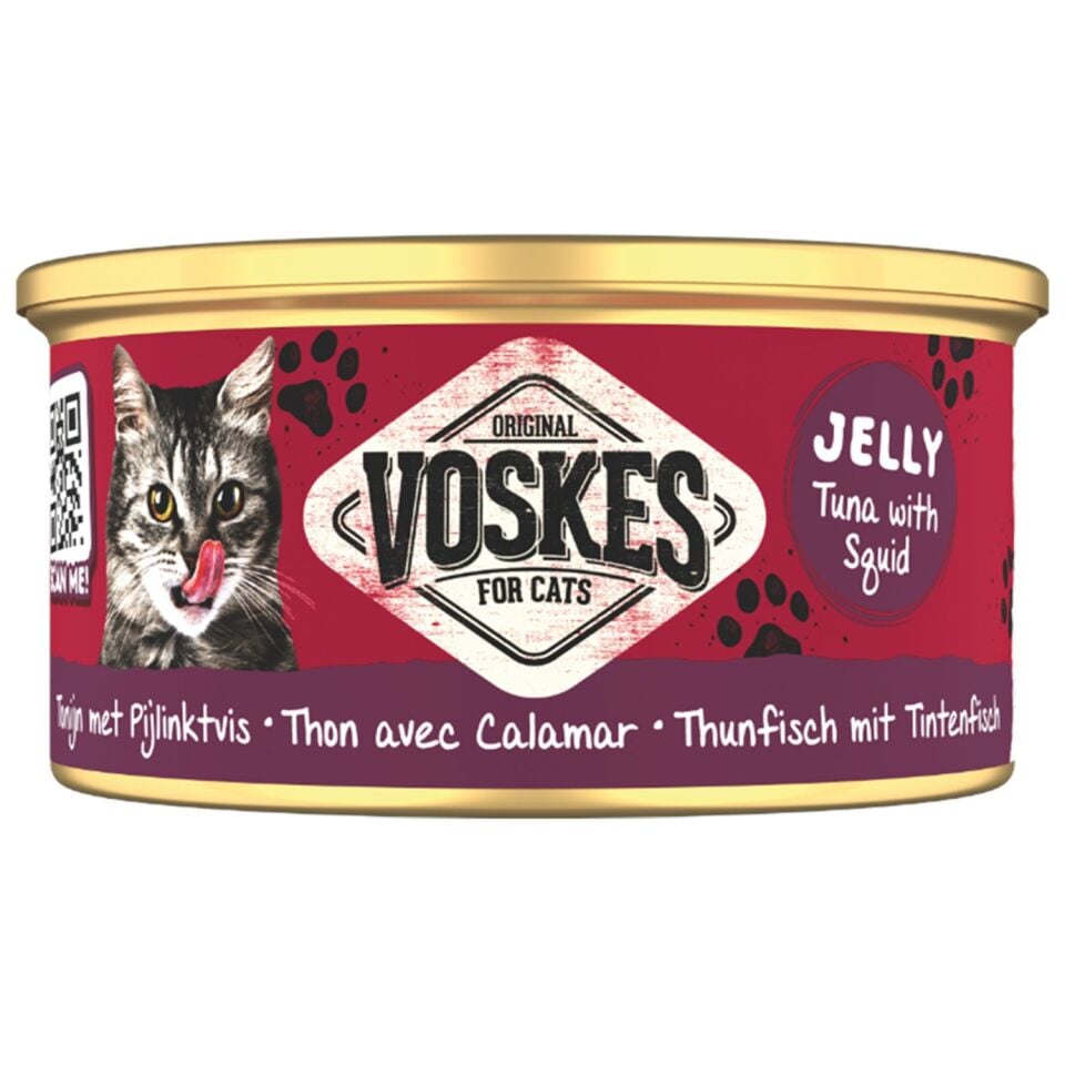 VOSKES TON BALIĞI ve KALAMAR KEDİ KONSERVESİ 85GR