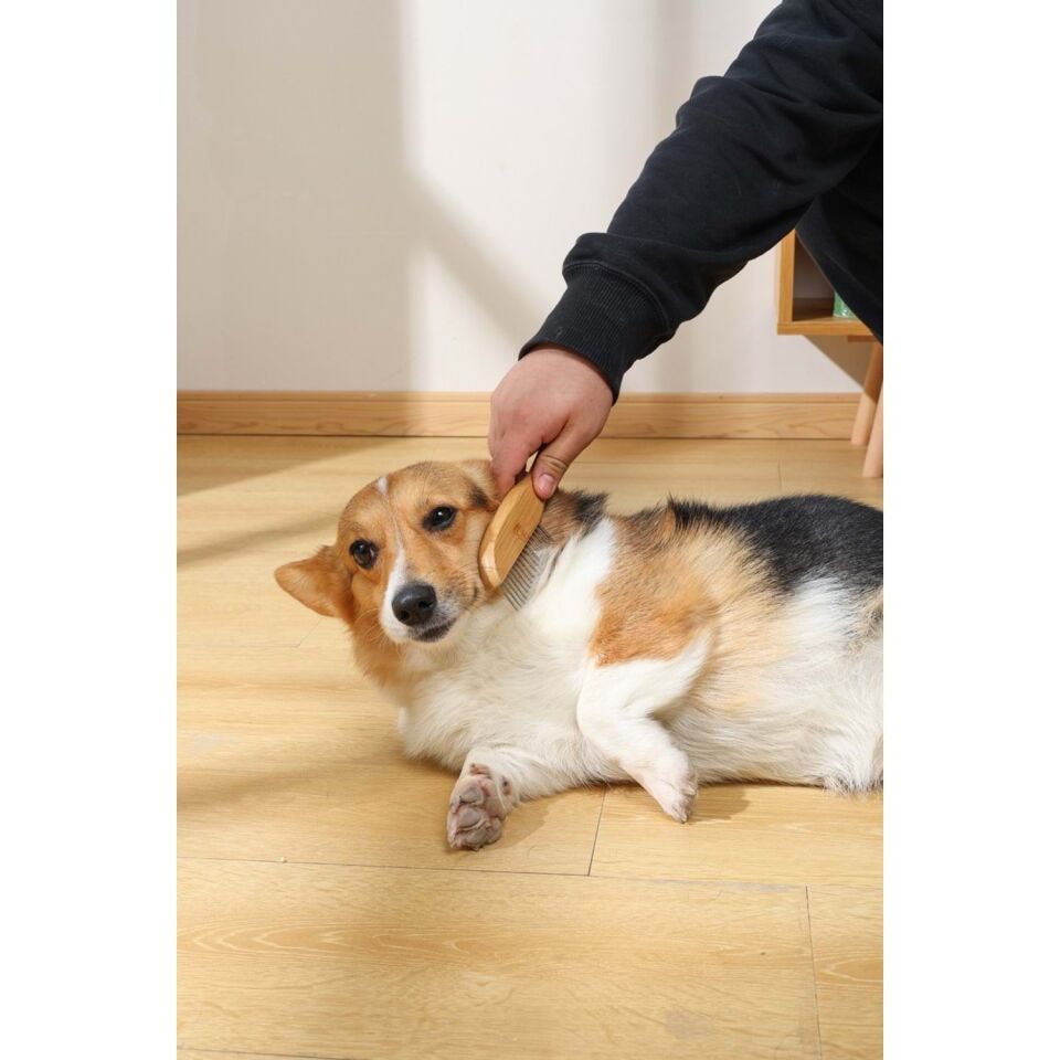 M-PETS BAMBOO TARAK DÖNER UÇLU BAMBU DÜZ TARAK (16 DİŞ)