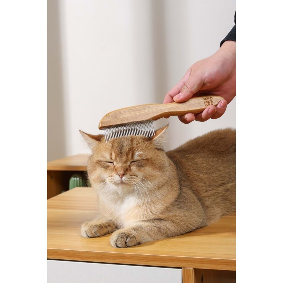 M-PETS BAMBOO TARAK DÖNER UÇLU BAMBU DÜZ TARAK (16 DİŞ)