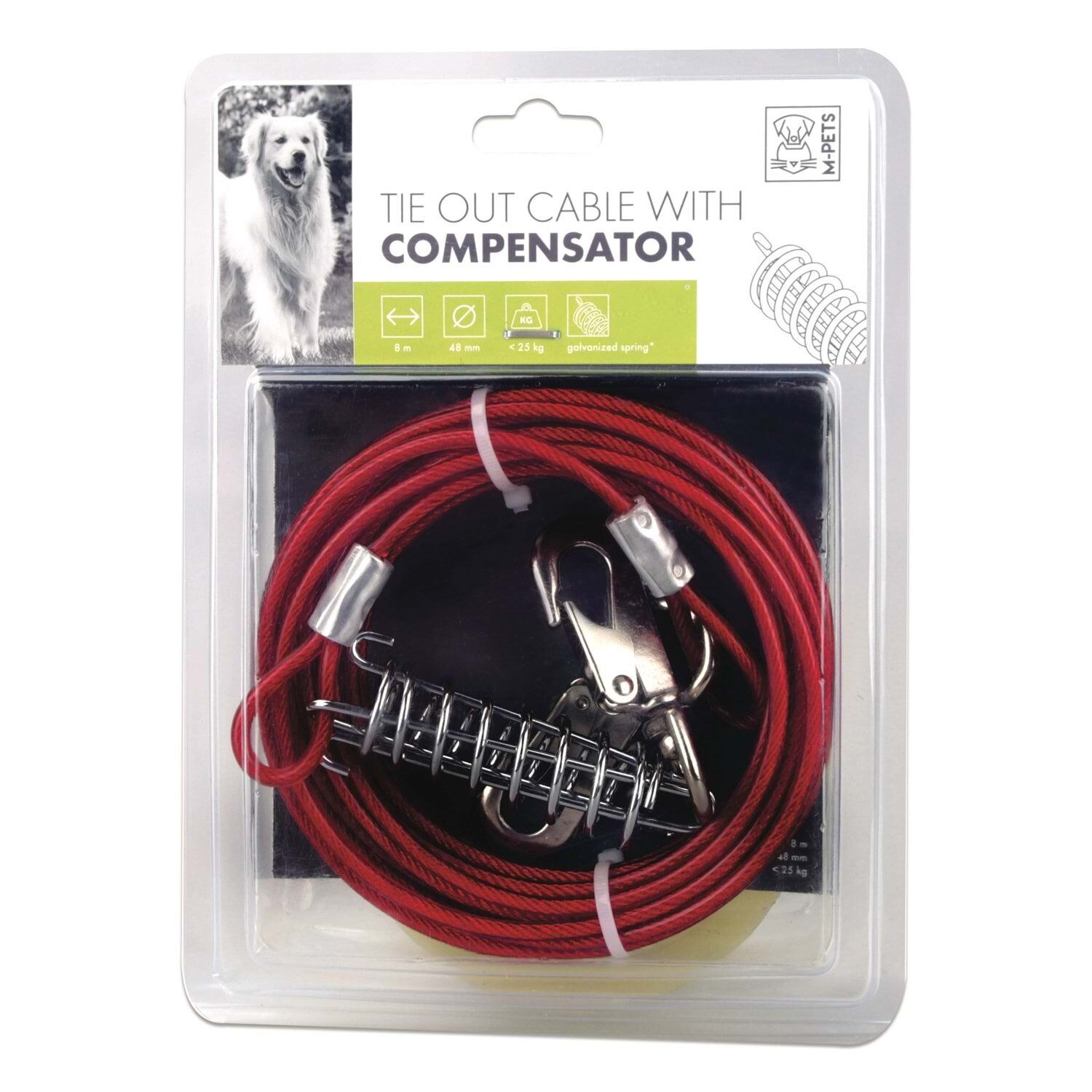 M-PETS COMPENSATOR BAHÇE BAĞLAMA HALATI 8MT/KIRMIZI