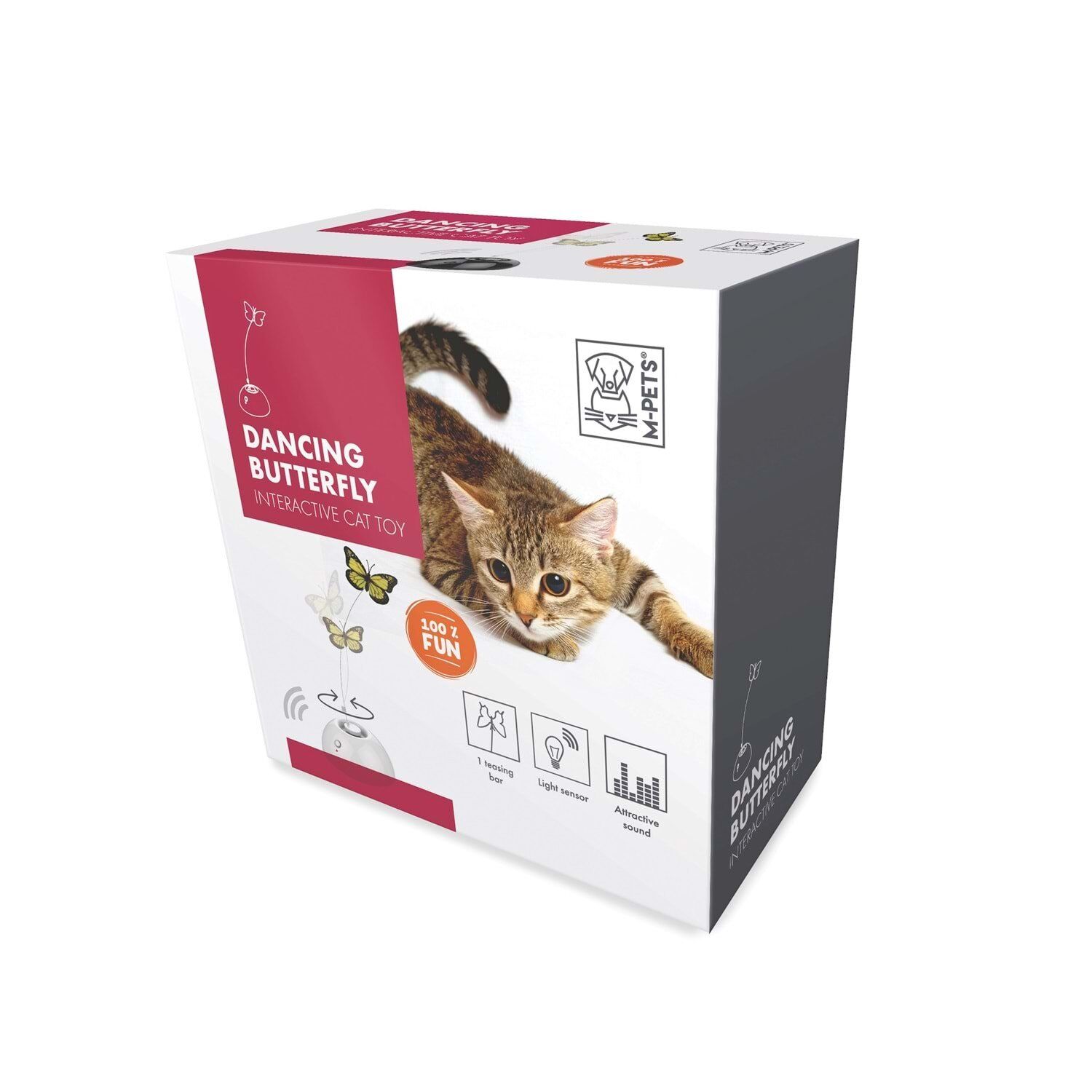M-PETS DANCING BUTTERFLY İNTERAKTİF KEDİ OYUNCAĞI BEYAZ