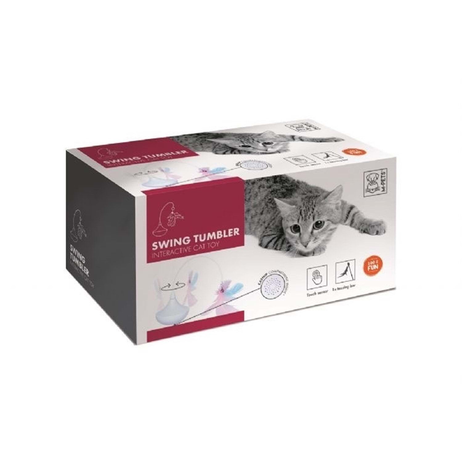 M-PETS SWING İNTERAKTİF KEDİ OYUNCAĞI BEYAZ